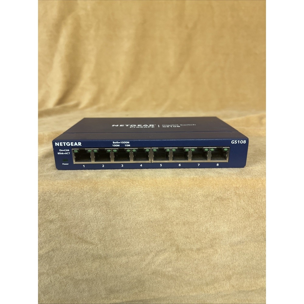 NETGEAR GS108 ProSafe (GS108-400NAS) 8 Port Standalone Gigabit Ethernet Switch